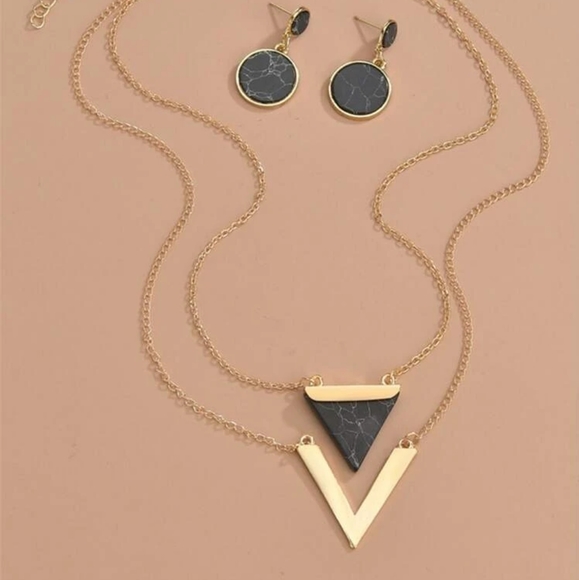 Geometric jewelry set - Picture 3 of 4